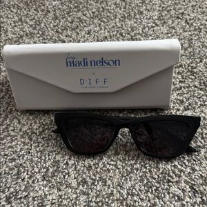 DIFF Hey Madi Nelson Collab The Noah Black Sunglasses